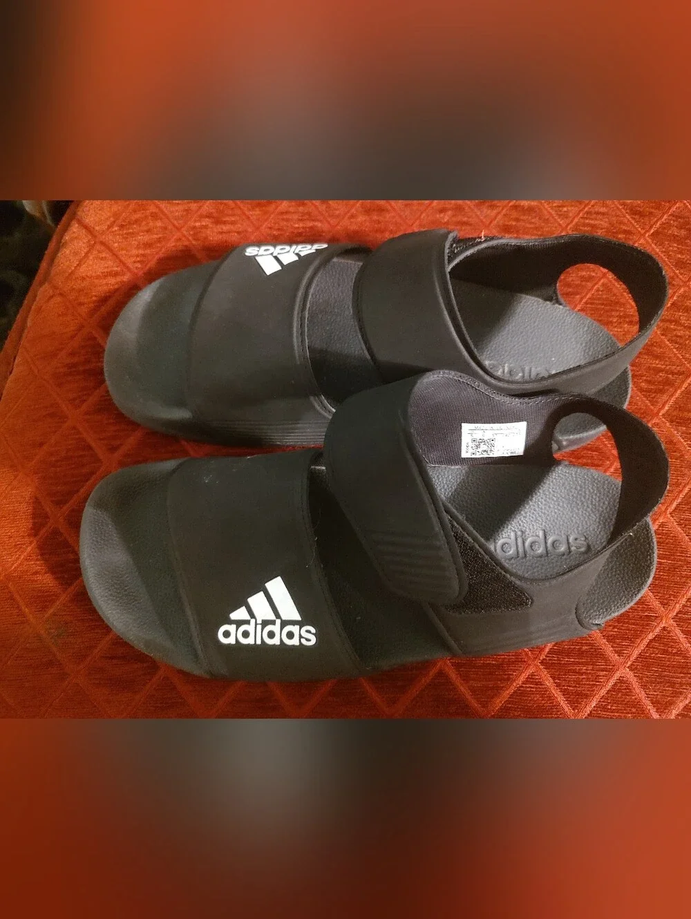 Kids Adidas Lightweight Sandals Black US Size 5 Strap Open Toe